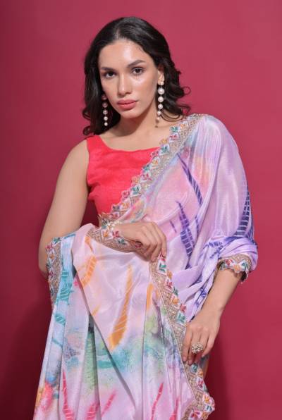 FASHION BERRY TULIP VP343 DESIGNER SILK SAREE WHOLESALER IN SURAT